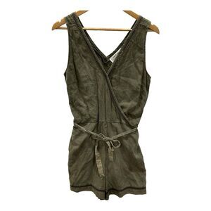 Cloth & Stone Anthropologie Olive Green Burlingame‎ Romper Womens Size S